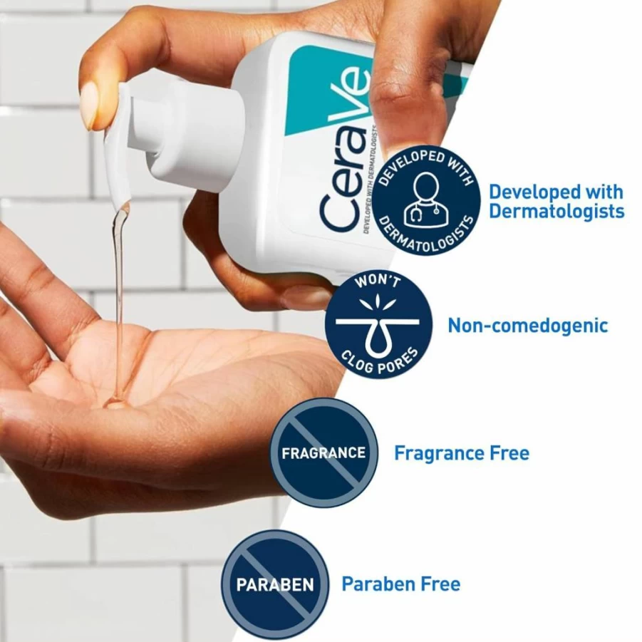 CeraVe Acne Control Cleanser with 2% Salicylic Acid, Niacinamide & Ceramides, Oil-Absorbing Clay Face Wash for Clear Skin, Fragrance-Free, 16 oz