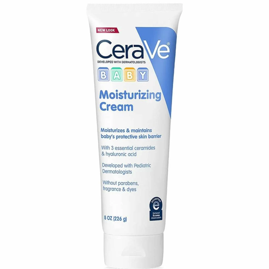 CeraVe Baby Moisturizing Cream with Ceramides | Fragrance, Paraben & Dye Free | Non-Greasy, Gentle Skin Care for Babies | 8 oz