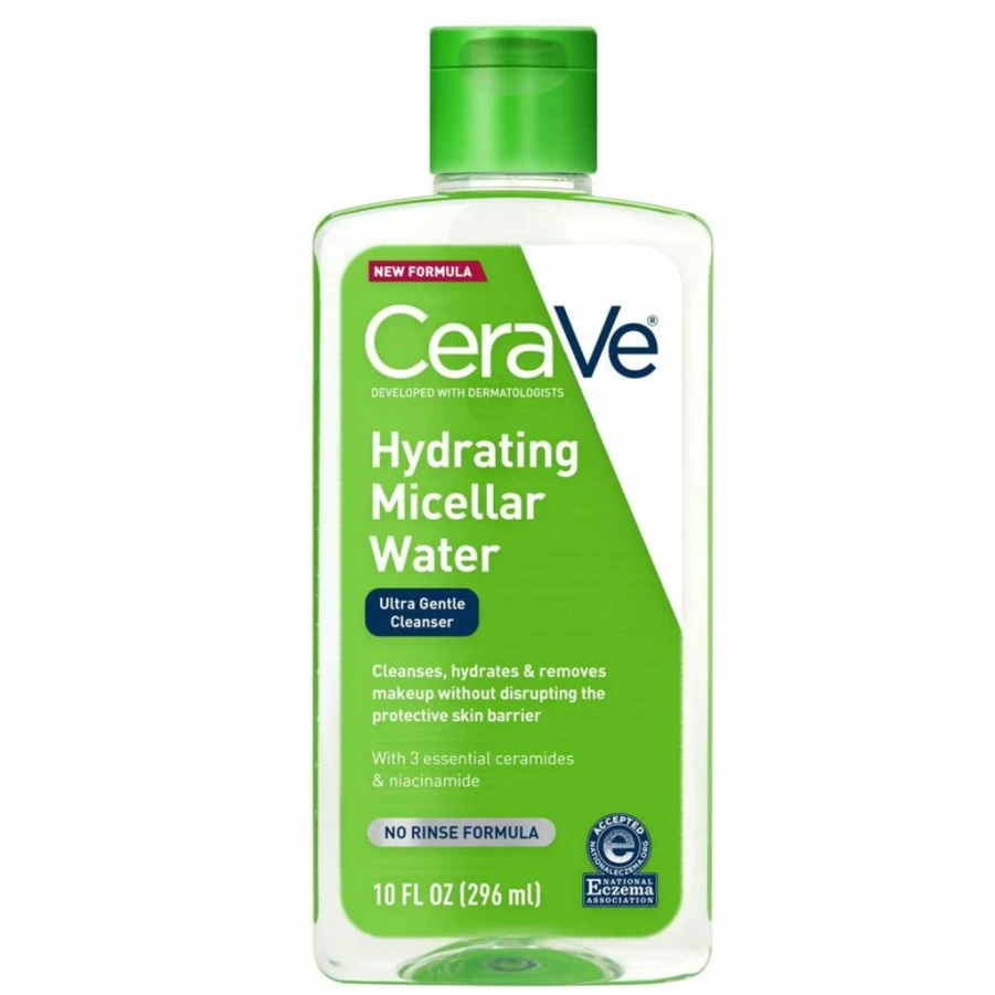 CeraVe Micellar Cleansing Water | Fragrance-Free Makeup Remover & Hydrating Facial Cleanser | 10 Fl Oz | New Improved Formula | Gentle & Non-Irritating