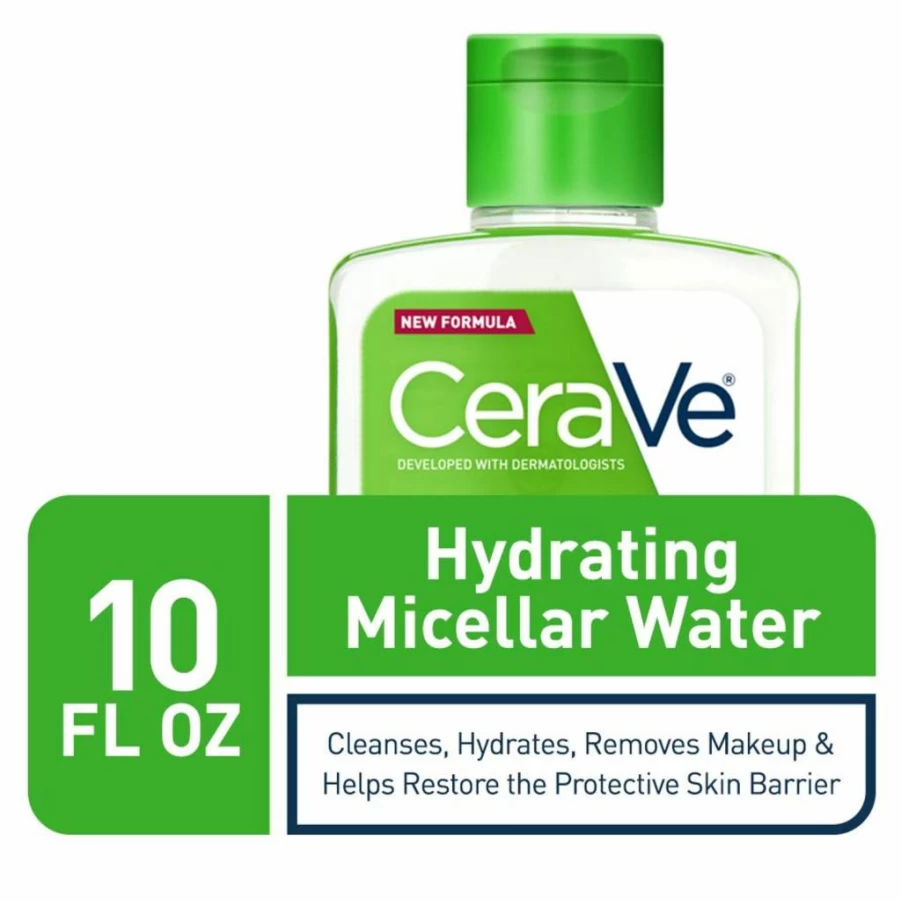 CeraVe Micellar Cleansing Water | Fragrance-Free Makeup Remover & Hydrating Facial Cleanser | 10 Fl Oz | New Improved Formula | Gentle & Non-Irritating