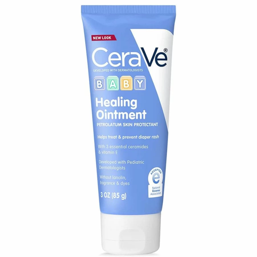 CeraVe Baby Diaper Rash Cream with Ceramides & Vitamin E – Fragrance, Paraben, Dye Free – 3 oz Healing Ointment for Dry, Cracked Skin