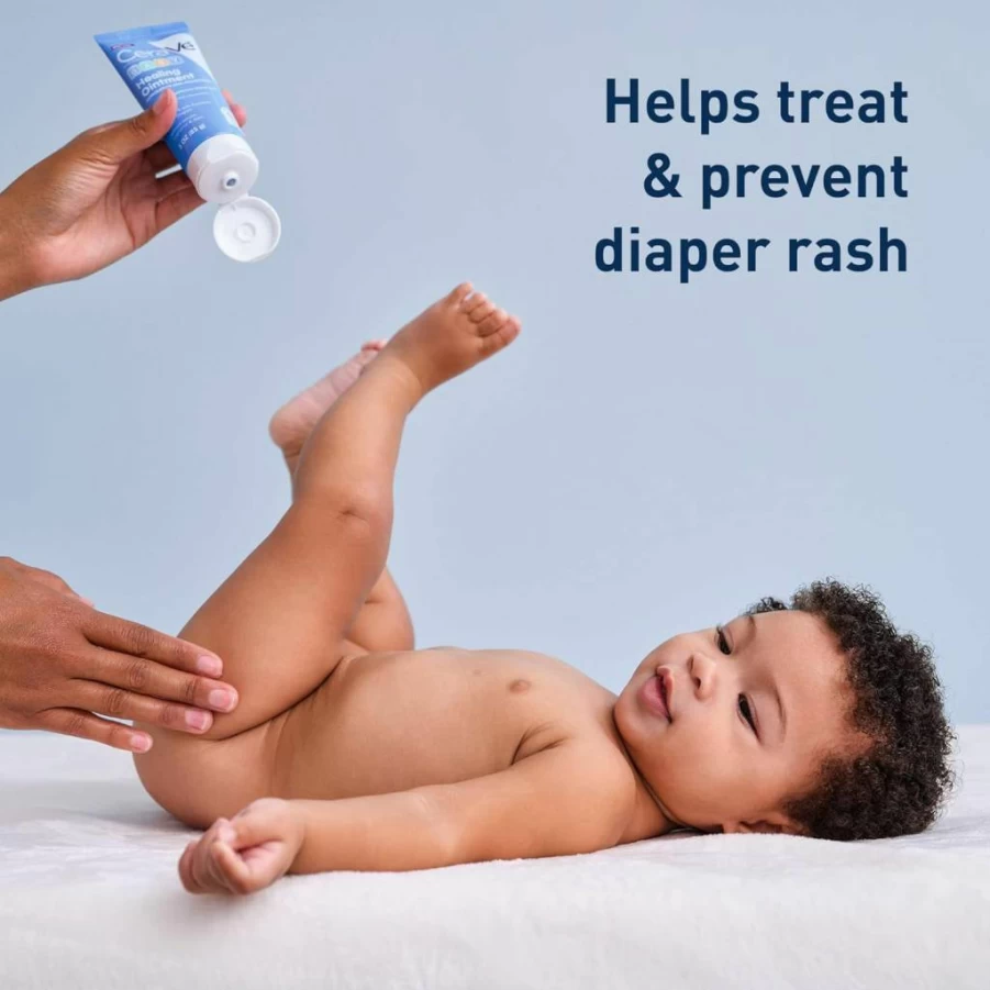 CeraVe Baby Diaper Rash Cream with Ceramides & Vitamin E – Fragrance, Paraben, Dye Free – 3 oz Healing Ointment for Dry, Cracked Skin