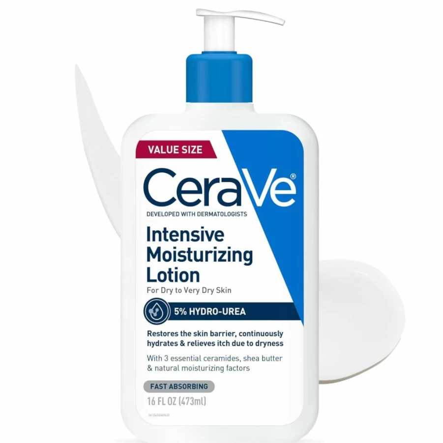CeraVe Moisturizing Lotion with Hyaluronic Acid & Shea Butter for Dry Skin – Hydrating, Non-Greasy Body Cream for Rough, Tight, and Itchy Skin – 8 oz