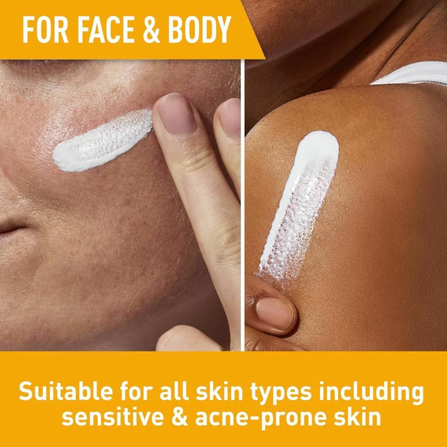 CeraVe Hydrating Sheer Mineral & Chemical Sunscreen SPF 30 for Face & Body with Hyaluronic Acid, Niacinamide & Ceramides, Fragrance-Free, Paraben-Free, 5 oz