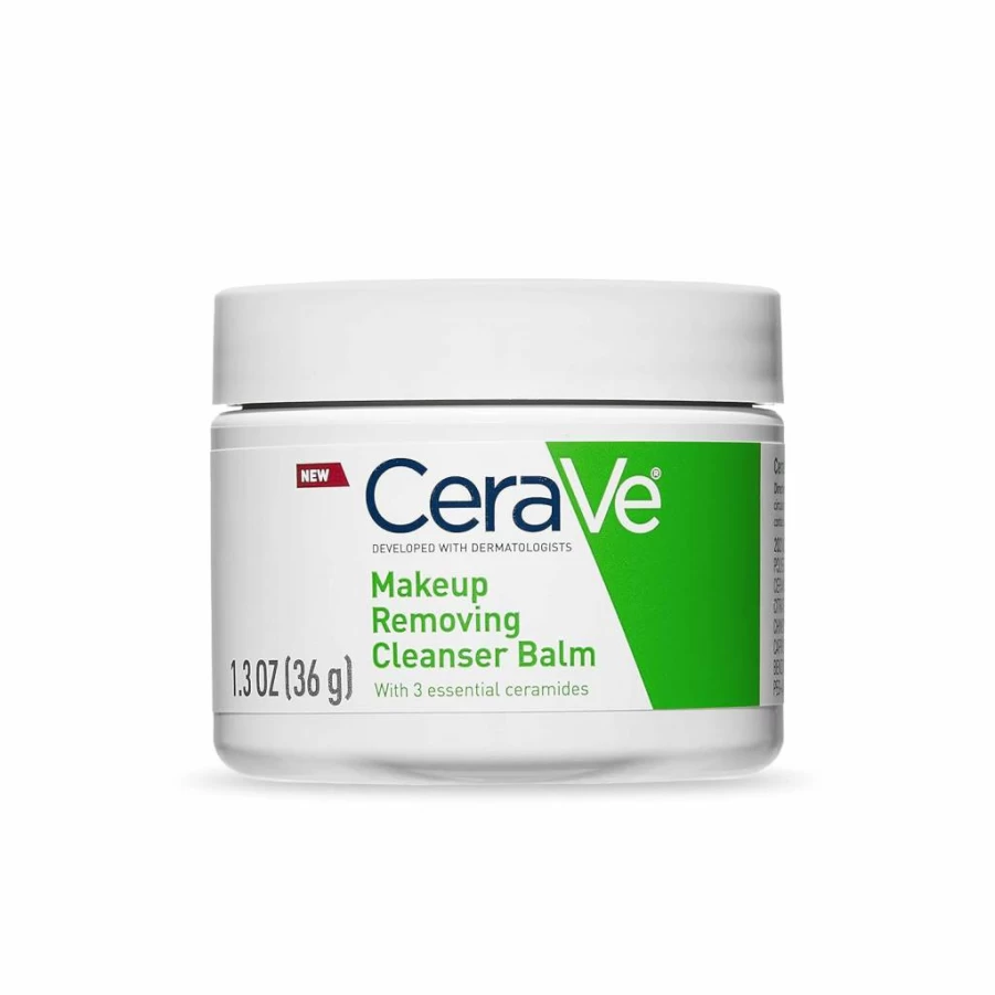 CeraVe Cleansing Balm Makeup Remover with Ceramides & Jojoba Oil | Hydrating, Non-Comedogenic, Fragrance Free | 1.3 Oz Waterproof Makeup Remover