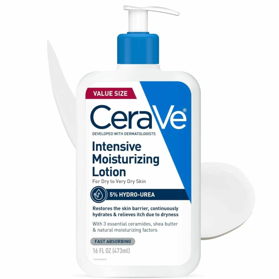 CeraVe Hydro-Urea & Shea Butter Moisturizing Lotion for Dry Skin – Non-Greasy Hydrating Cream to Relieve Rough, Tight, Red & Itchy Skin – 16 oz