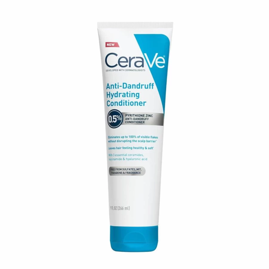CeraVe Anti-Dandruff Conditioner with 0.5% Pyrithione Zinc, Ceramides & Hyaluronic Acid – Sulfate-Free Treatment for Flakes & Itchy Scalp