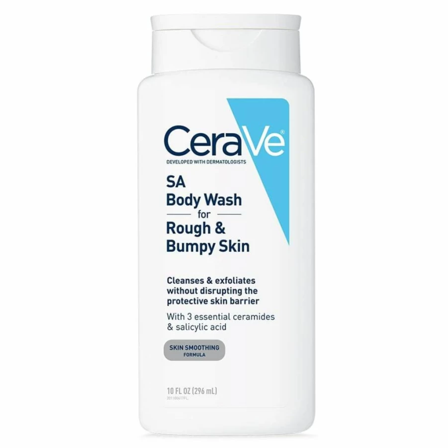 CeraVe Salicylic Acid Body Wash for Exfoliating Rough & Bumpy Skin – Fragrance-Free, Allergy Tested, 10 oz