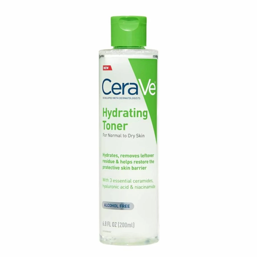 CeraVe Hydrating Facial Toner for Sensitive Dry Skin | Alcohol-Free, Fragrance-Free, Non-Comedogenic | With Hyaluronic Acid, Niacinamide & Ceramides | 6.8 Fl Oz
